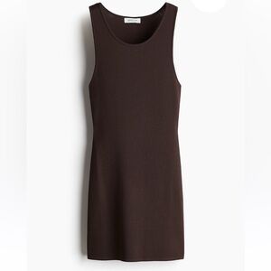 LONG TANK TOP, Dark Brown, XL